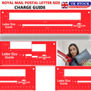 Letter Size Guide Ruler Post Office Postal Price Postage Sizer