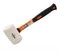 16oz White No Mark Rubber Mallet with Fiberglass Shaft and Grip"