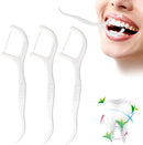 50pcs Dental Floss Stick Flossing String Tooth Picks Flossers Teeth
