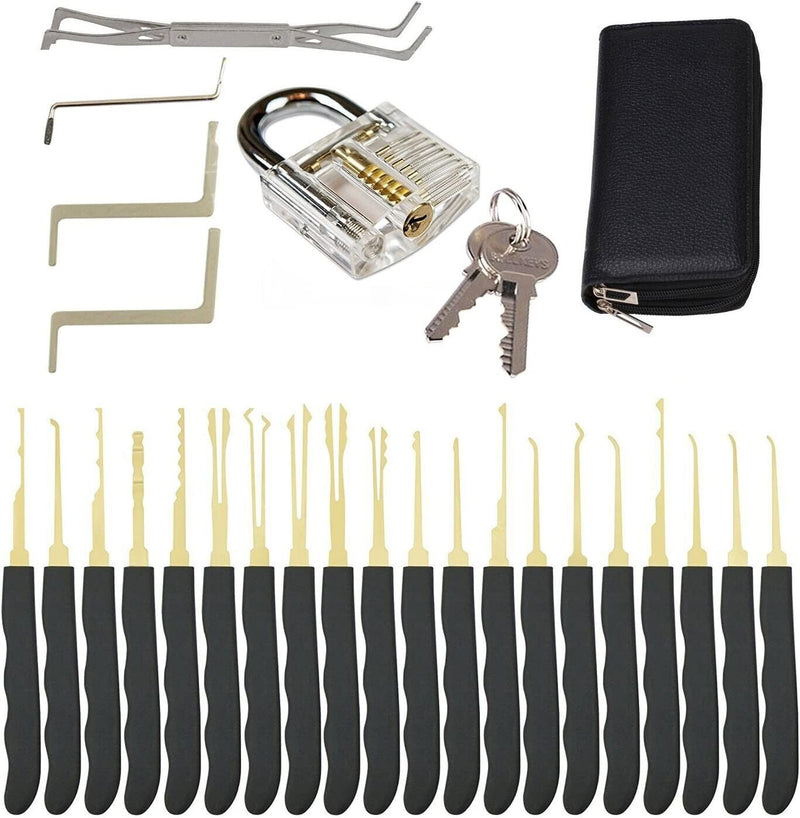 Single Hook Lock Set Key Extractor Transparent Practice Padlocks