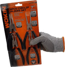 Circlip Plier Set with Internal, External, Bent, and Straight Tip Snap Ring Pliers"