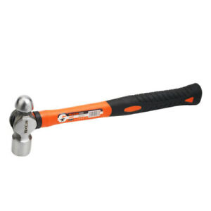 Ball Pein Hammer - 16oz Striking Tool with Forged and Machined Head & Ergonomic Fiberglass Handle