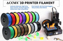 White PLA 3D Printer Filament, 1kg Spool Filament 1.75 mm For 3D Pens