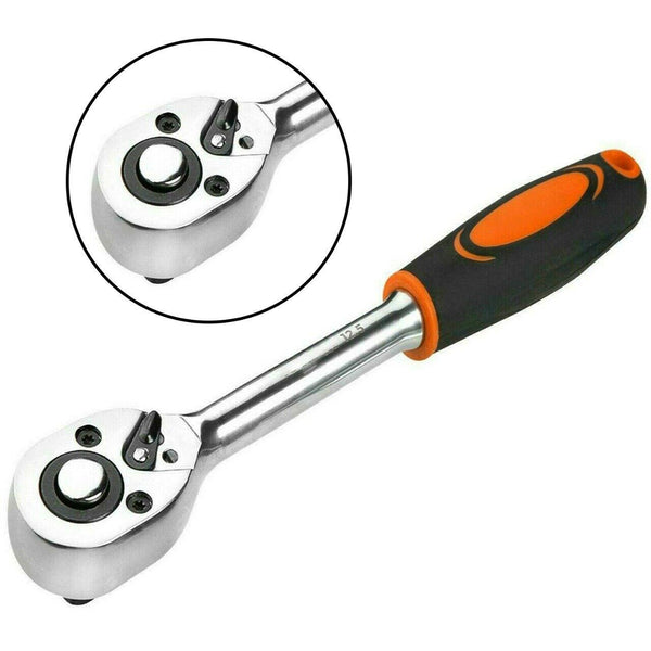 Standard Ratchet Handle Socket Wrench 1/2 Drive 72 Tooth Steel Mad Quick Release