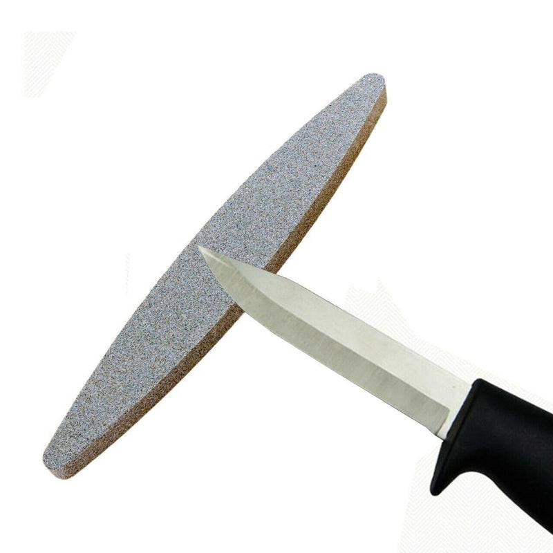 2 x OVAL BOAT SHAPED 9'' Sharpening Stone Scythe Scissor Blade Axe Sharpener Tool