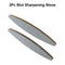 2 x OVAL BOAT SHAPED 9'' Sharpening Stone Scythe Scissor Blade Axe Sharpener Tool