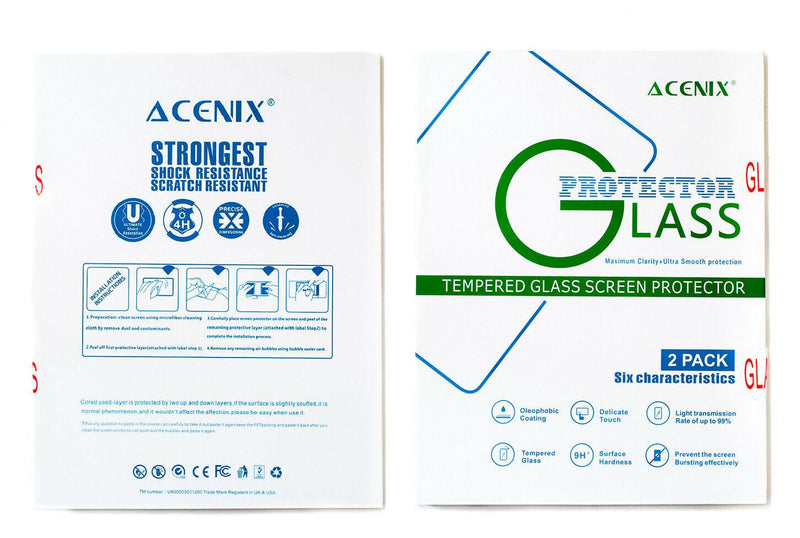 ACENIX [2 Pack] Clear Tempered Glass Screen Protector Apple iPad Pro 10.5