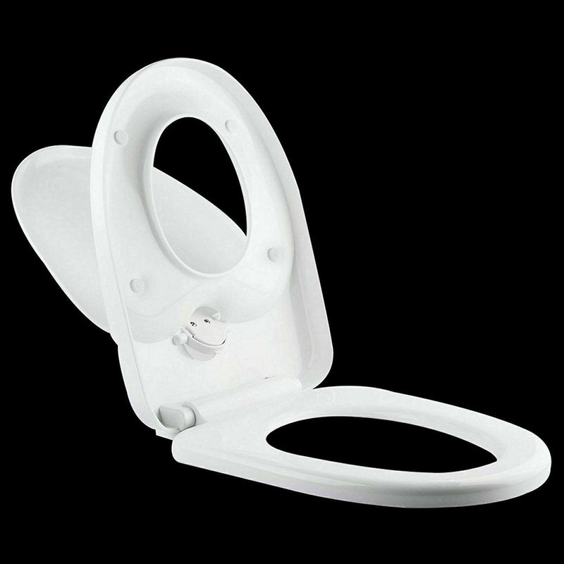 Toilet Seat Soft Close Family Child Friendly 3in1 TOP & BOTTOM Hinges White New