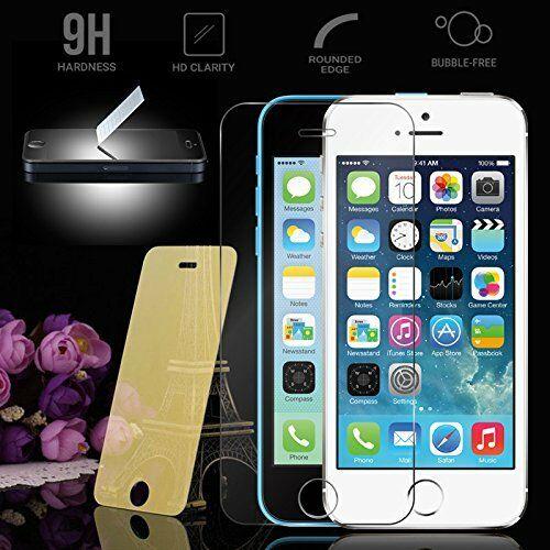 ACENIX iPhone SE, 5, 5S, 5C Tempered Glass Screen Protector Clear ( 2 Pack )