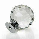 CLEAR CRYSTAL DIAMOND GLASS DOOR KNOBS