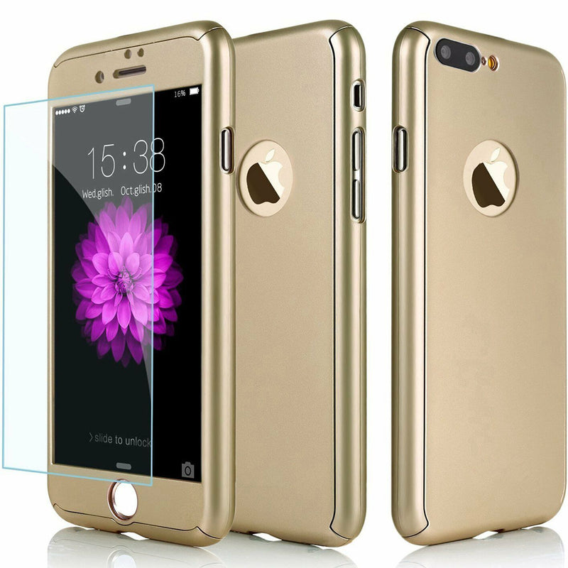 Hybrid 360° Tempered Glass Cover For Apple iPhone 6 & 6s