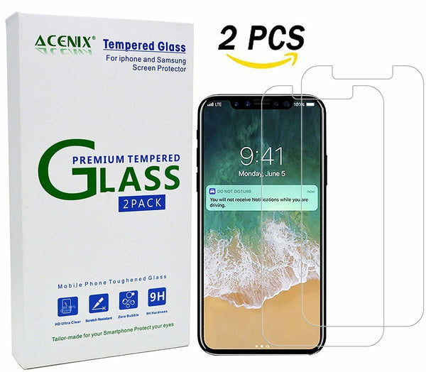 ACENIX iPhone X/10 Tempered Glass Screen Protector Ultra Clear [2-Pack]