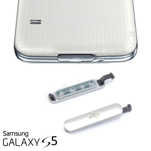 Samsung Galaxy S5 i9600 USB Charging Port Dust Waterproof Charger Cover Silver