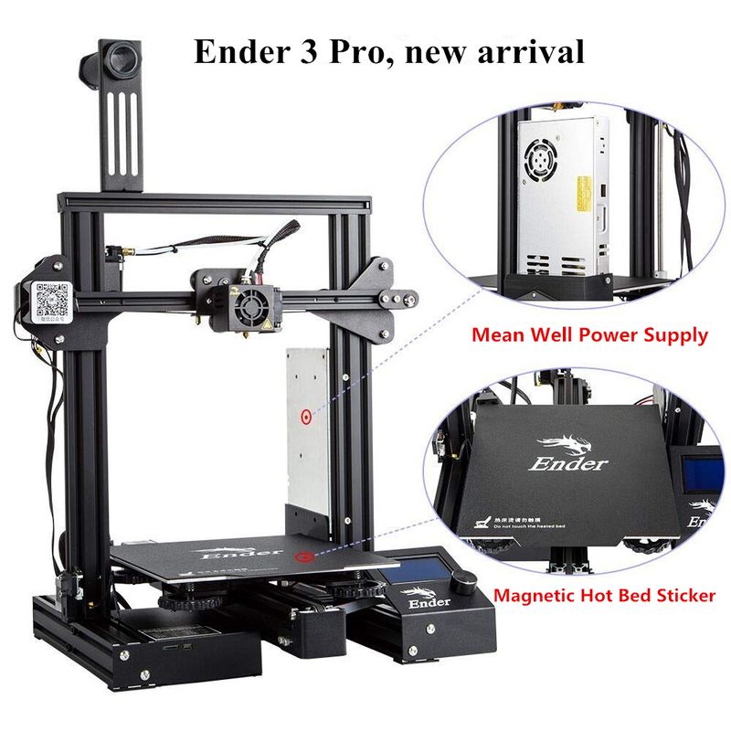 Creality Ender 3 Pro 3D Printer Mean Well Power 220x220x250mm