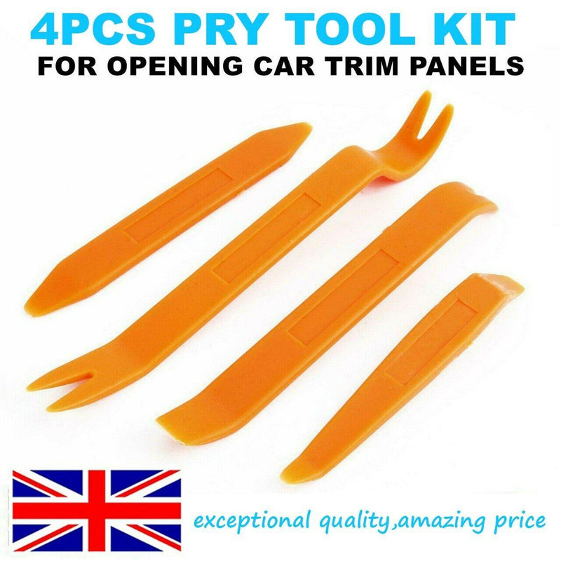 CAR TRIM DOOR PANEL REMOVAL MOLDING SET KIT POUCH PRY CLIP TOOL INTERIOR UK 4 PC