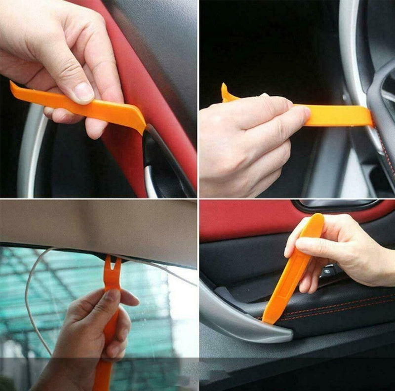 CAR TRIM DOOR PANEL REMOVAL MOLDING SET KIT POUCH PRY CLIP TOOL INTERIOR UK 4 PC