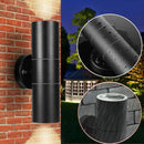 Stainless Steel Up Down Wall Light GU10 IP65 Double Indoor Outdoor LED Black