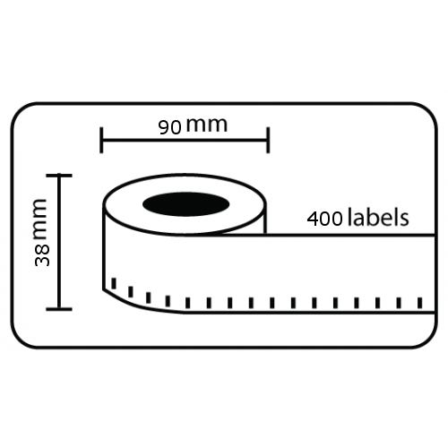 Brother Compatible Labels Rolls DK-11208 38x90mm 400 Labels Per Roll