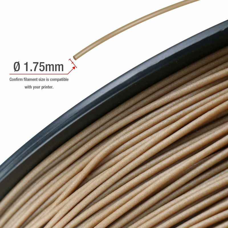 ACENIX Wood Colour PLA 3D Printer Filament 1.75mm 1KG Spool for 3D Printing