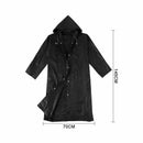 Men Women Long Hooded Waterproof Jacket Rain Coat Button Raincoat Rainwear UK
