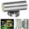 Stainless Steel Up Down Wall Light GU10 IP44 Double Outdoor Wall Lights UK