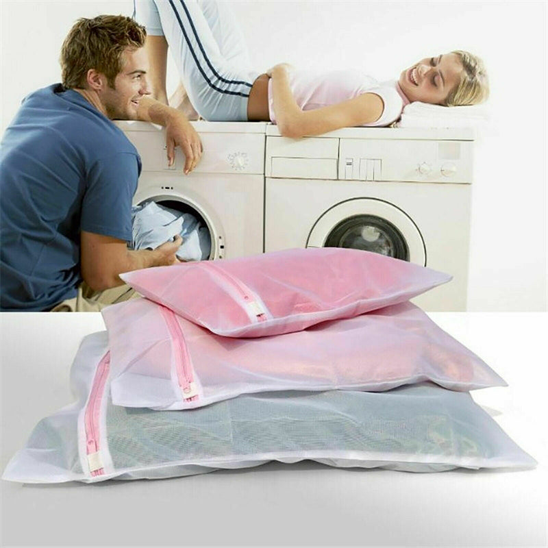 3 x Zipped Laundry Washing Mesh Net Bra Bag