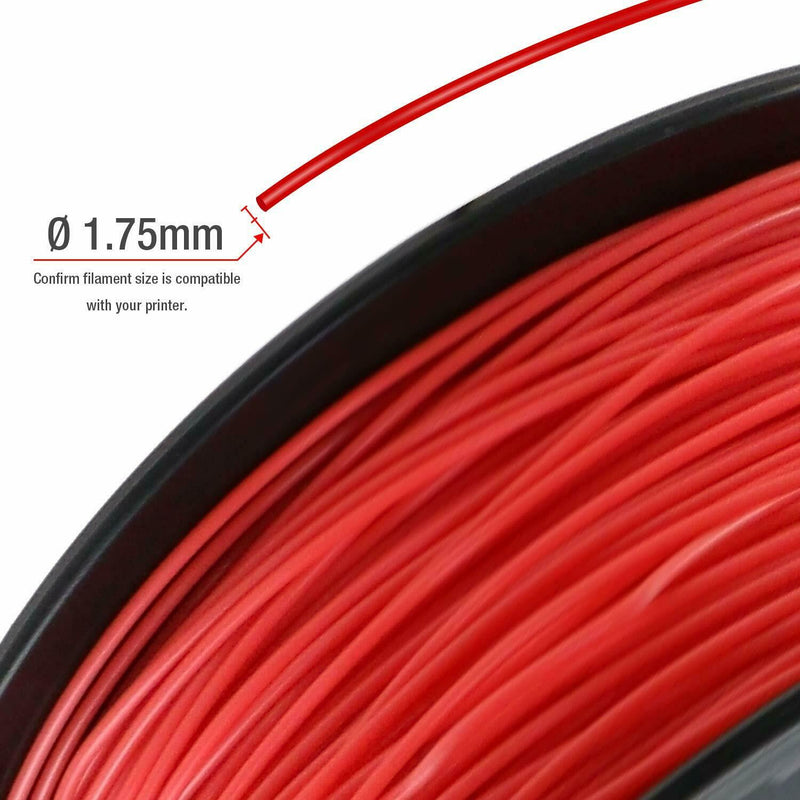 1.75mm 1KG Red PETG 3D Printer Filament