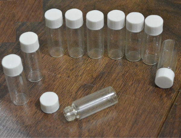 5ml Clear Empty Glass Bottle and Plastic Cap | Liquid Collection